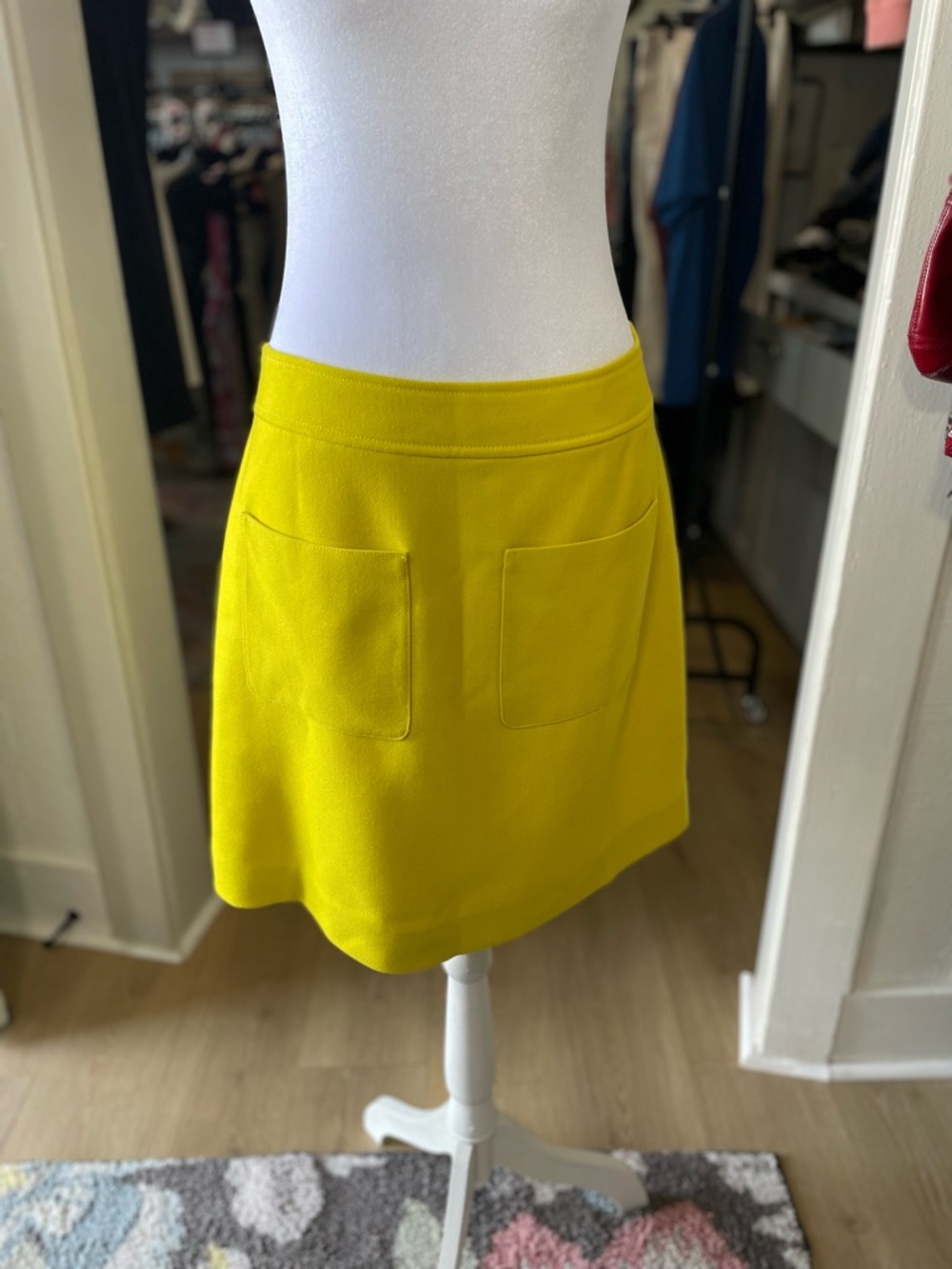 J. Crew Bright Yellow Mini Skirt with Front Pockets